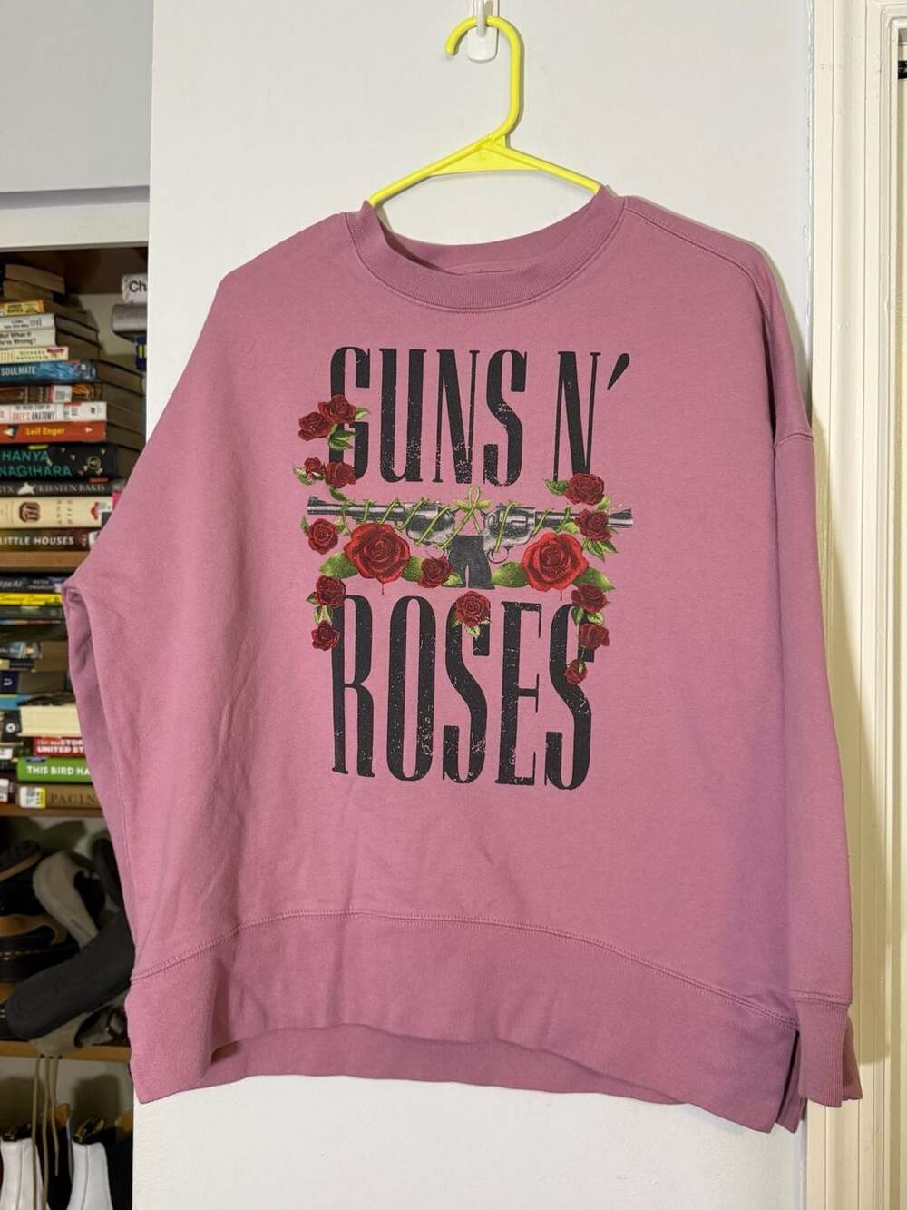 Guns N' Roses Licensed Band Graphic Sweatshirt Mauve Women's Size M